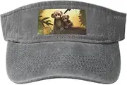[RLDOBOFE] Sun Visor Hat Adjustable Empty Top Baseball Cap Cute Couple Monkey Sun Hats for Women Men Sports Hats Summer Beach Cap