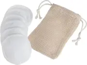 TWEEZERMAN Make-Up Pads (Pack of 6) Reusable with Washable Laundry Bag for Al...