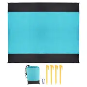 83"x78" Beach Blanket, Sand Proof Oversized Beach Mat, Lake Green-Mixed