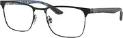 [Ray-Ban] RX8421 Eyeglasses Bundle: RX 8421 2904 Matte Black On Black and Universal Anti-slip Silicone Leash, Matte Black on Black