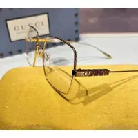 在飛比找蝦皮購物優惠-【GUCCI古馳】 GG1434O 金色 光學眼鏡 精品眼鏡