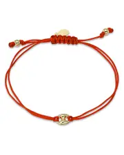 Zoe Lev 14K Yellow Gold Fortune Red Cord Slider Bracelet