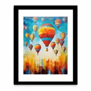 Hot Balloons Modern Framed print Art Poster