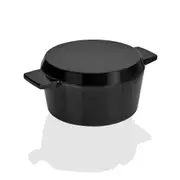 Stanley Rogers 24cm Baking Heavy Duty Cast Iron French Oven Onyx w/ Pan Lid