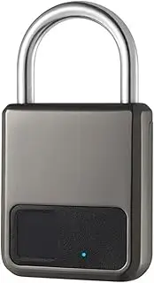 [Gaikjhgf] Fingerprint Padlock Waterproof Smart Keyless Security Locker Fingerprint Lock Anti-Theft USB Charge for Bike Gym Locker Luggage