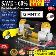 Portable Air Compressor 4WD Tyre Inflator Deflator Heavy Duty With Carry Bag 12V