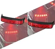 HCmotorku Motorcycle Saddlebag Lights LED Turn Signal Brake Lights Running Lamps Fit For Harley Touring Electra Road Glide Street Glide Ultra Limited 2014-2023 (Black Housing Red Lens)