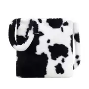 Simply Crossbody Bag Cow Printed Plush Shoulder Messenger Bag Lady Chain Travel Small Handbags for Women