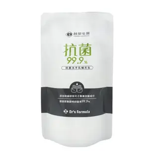 《台塑生醫》Drs Formula抗菌洗手乳補充包 (400ml*15包)