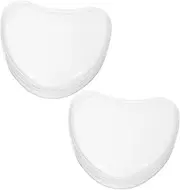 Hoement 2Pcs Travel Case Durable Holder for Safe Storage of Dentures Portable Container for Home School and Travel for Maintaining Cleanliness