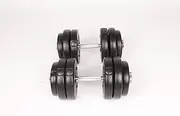 30kg Adjustable Dumbbell Set Weight Set Strength Training Bodybuilding Weightlifting for Home Gym Durable Plastic Plates Workout and Exercise