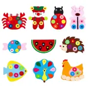Kids Training Portable Sewing Buttons Educational Learning Board