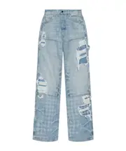 distressed patchwork jeans 31/32,33/32,32/32 blue
