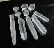 10pc MINI SINGLE POINT / DIAMOND QUARTZ natural JEWELLERY CRAFT SELECT LOTS