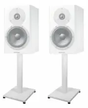 Pair Rockville White 21" Stands For Dynaudio Emit M10 Bookshelf Speakers