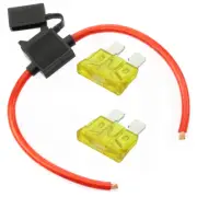 (1) True Spec 10 AWG Gauge OFC ATC Inline Fuse Holder Fuseholder cover & (2)