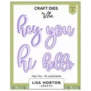 Lisa Horton Crafts XL Sentiments Dies-Hey You (Pack of 1)