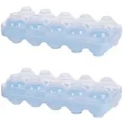 2Pcs Egg Storage Box Portable Egg Carriage Container for Camping Picnic K5Q5