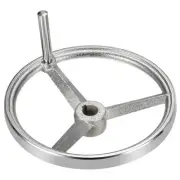 200mm/8 Inch Diameter Rotary Handwheel, Cast Iron Chrome Plated with Handle f...