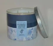 BATH & BODY WORKS BLUEBERRY LAVENDER SPRITZER SCENTED CANDLE 3 WICK 14.5OZ LARGE