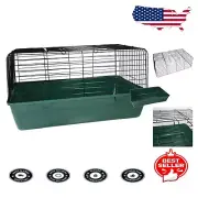 Lightweight 25" Medium Small Animal Cage with Easy Access Door and Green Base