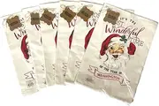 6-Pack Holiday Table Top Hand Towels The Most Wonderful Time of The Year Christmas Towels (Washington)