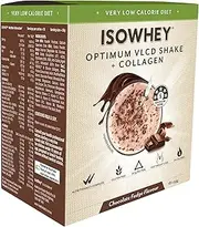 IsoWhey Optimum VLCD Chocolate Fudge Shake + Collagen brown