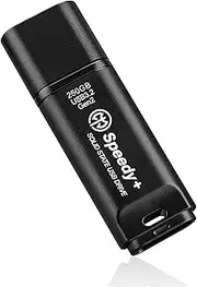 AXE MEMORY Portable SSD 250GB Solid State USB Drive, USB 3.2 Gen2 UASP SuperSpeed+. Optimal Speeds Up to 600MB/s Read, 260MB/s Write - Speedy+