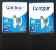 100 (2/50ct Boxes) 7080G BAYER CONTOUR Blood Test Strips (EX 11/30/26) FREE SHIP