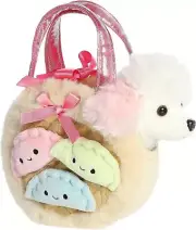 Aurora Fashionable Fancy Pals Dim Sum Poodle Stuffed Animal, White 7 Inches