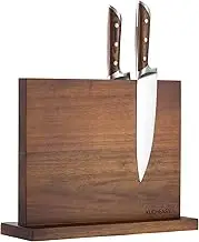 Magnetic Knife Holder - KUCHEASY Double Sided Magnetic Knife Block Without Knives - Wooden Universal Knife Sand - Knife Display Rack for Kitchen Counter Multifunctional Storage