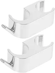 IMIKEYA 2pcs Shower Slide Bar Hook Adjustable Bathroom Holder Tool Installation for Handheld Showers Compact Design with Shiny Electroplated Finish for Spaces