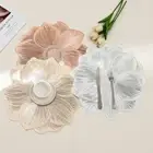 2PCS Solid Color Dining Table Mat Oil-Resistant Coaster Living Room