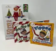 The Elf On The Shelf Boy Doll & 2 Board Books Birthday Ho Ho Ho It's Your Elf