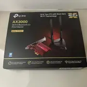 TP-Link WiFi 6 AX3000 PCIe Card, 2400Mbps, Bluetooth 5.2, Windows 11/10