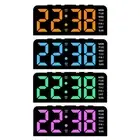 Contemporary Digital Wall Clock with Adjustable Brightness and Ambient Effects