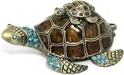 [MCtraddy] Welforth Turtle on Turtle Jewelry Box w/ Crystals