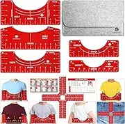 Tshirt Ruler Guide for Vinyl Alignment - T Shirt Ruler Guide for Heat Press, Shirt Measurement Tool for Heat Press, T-Shirt Ruler Centering Guide