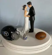Tennessee Titans Cake Topper Bride Groom Wedding Day Funny Football Theme