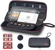 HEATFUN Switch 2 Carrying Case,Travel Case for Switch 2 with Game Card Case and Tempered Glass Screen Protectors for Switch 2