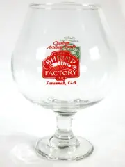 CHATHAM ARTILLERY PUNCH GLASS SHRIMP FACTORY SOUVENIR SAVANNAH GA. ADVERTISING