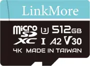 512GB Lite Micro SD Card, A2, UHS-I, U3, V30, Class 10 Compatible, Read Speed up