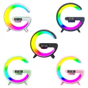 Smart Night Light Bluetooth Speaker Wireless Charger RGB Alarm Clock LED Lamp
