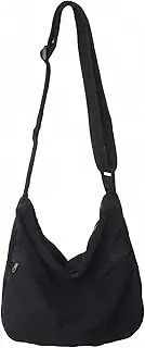 [PRAGARI] Canvas Messenger Bag Hobo Crossbody Bag for Women Shoulder Tote Handbag Vintage Aesthetic Travel Work