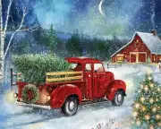 Christmas Paint by Numbers for Adults, Truck Paint by Numbers for Adults Beginne