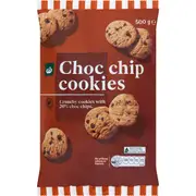 Woolworths Choc Chip Cookies 500g