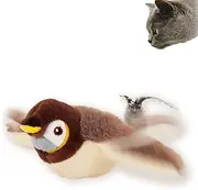Flying Bird Cat Toy With Flapping Wings - Chirping Indoor Cat Toy for Chase and Play (A)