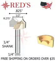 Tideway Carbide PRO LC09030804 1/2" Dragon Ball Bit 1/4" shank router bit