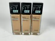 3 Maybelline Fit Me Matte + Poreless Liquid Foundation 230 Natural Buff 1 FL OZ