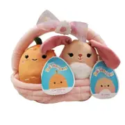 Squishmallow Easter Basket Caroleena Carrot and Brinkley Bunny Squishmallows